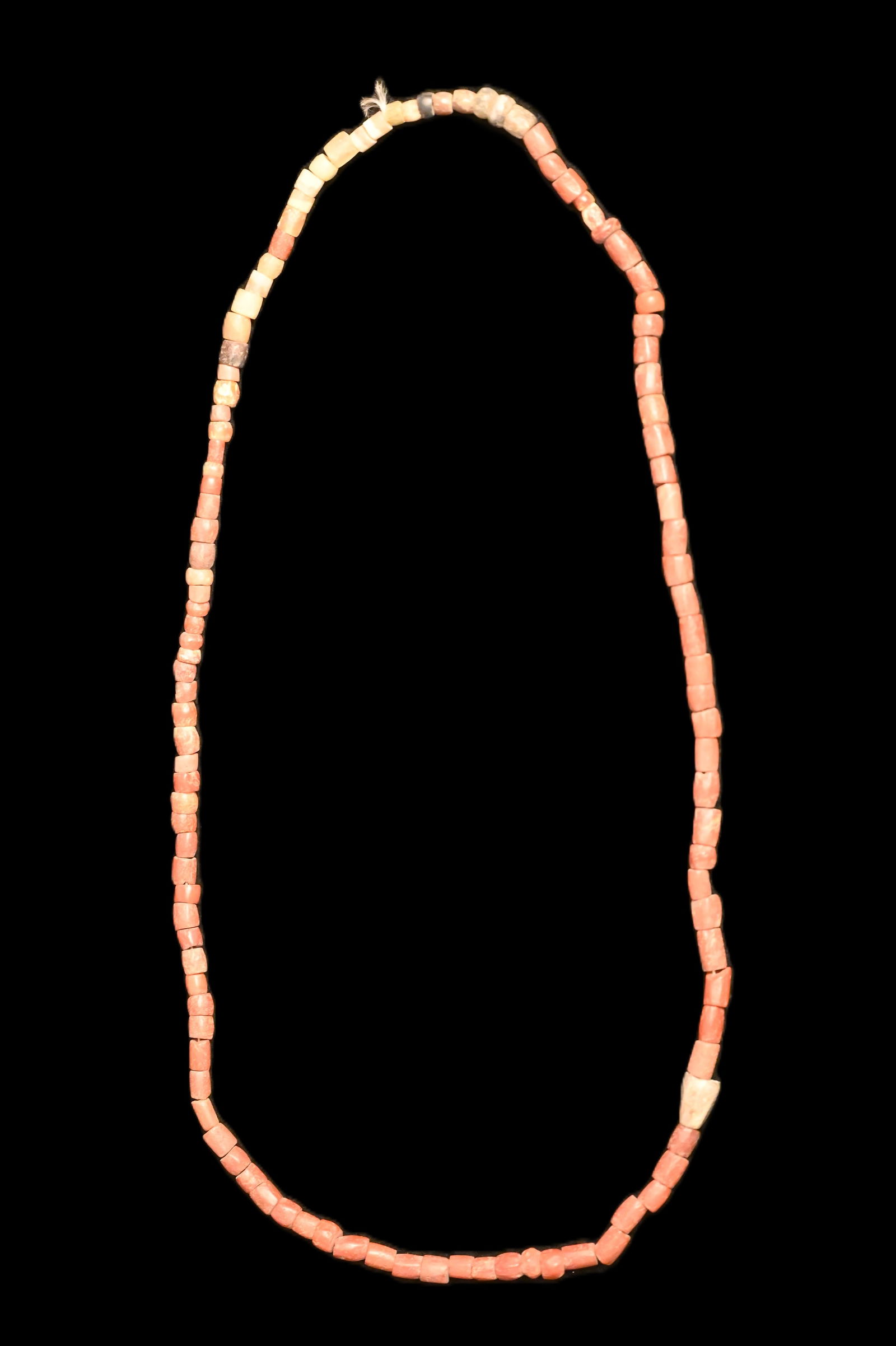 African Stone and Coral Bead Necklace.: African Stone and Coral Bead Necklace.