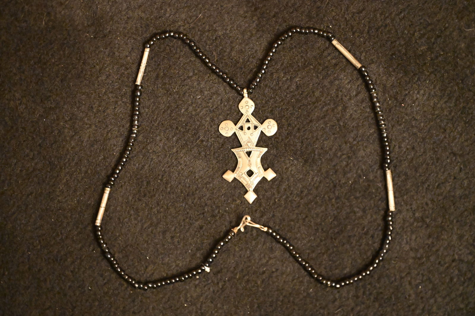 Tuareg Silver Cross Necklace (1 of 4)