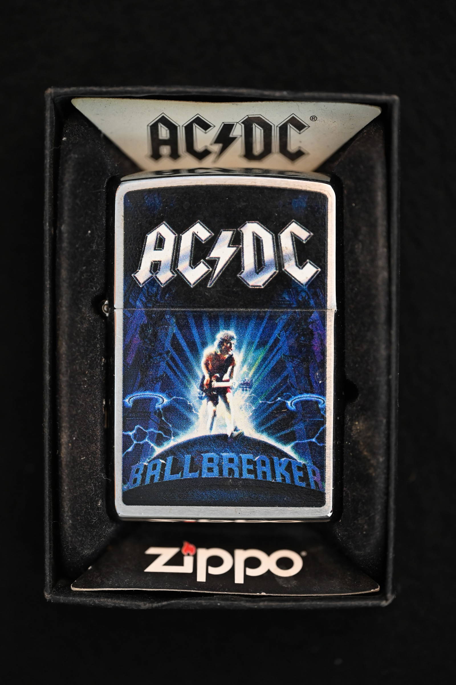 Ac/dc Zippo Lighter In Brand New Condition. Bottom Of The Box Is ...