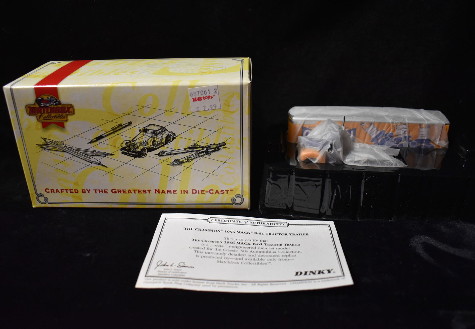 Matchbox- Dinky Champion 1956 Mack B-61 Tractor Trailer W/COA 1998 (1 of 5)