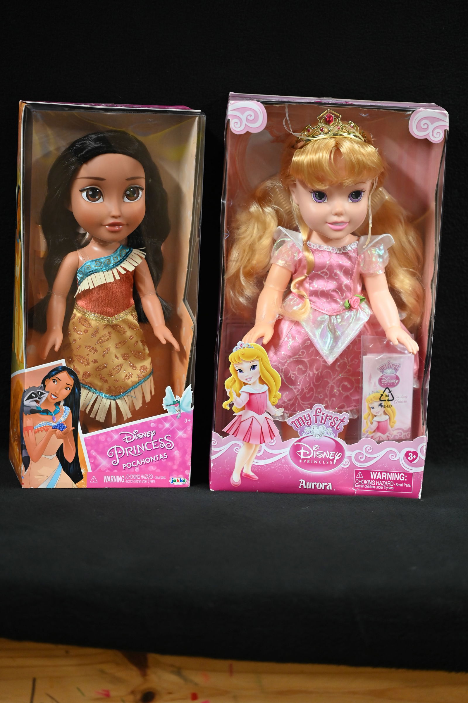 2 Disney Princess Dolls Pocahontas and Aurora. (1 of 6)