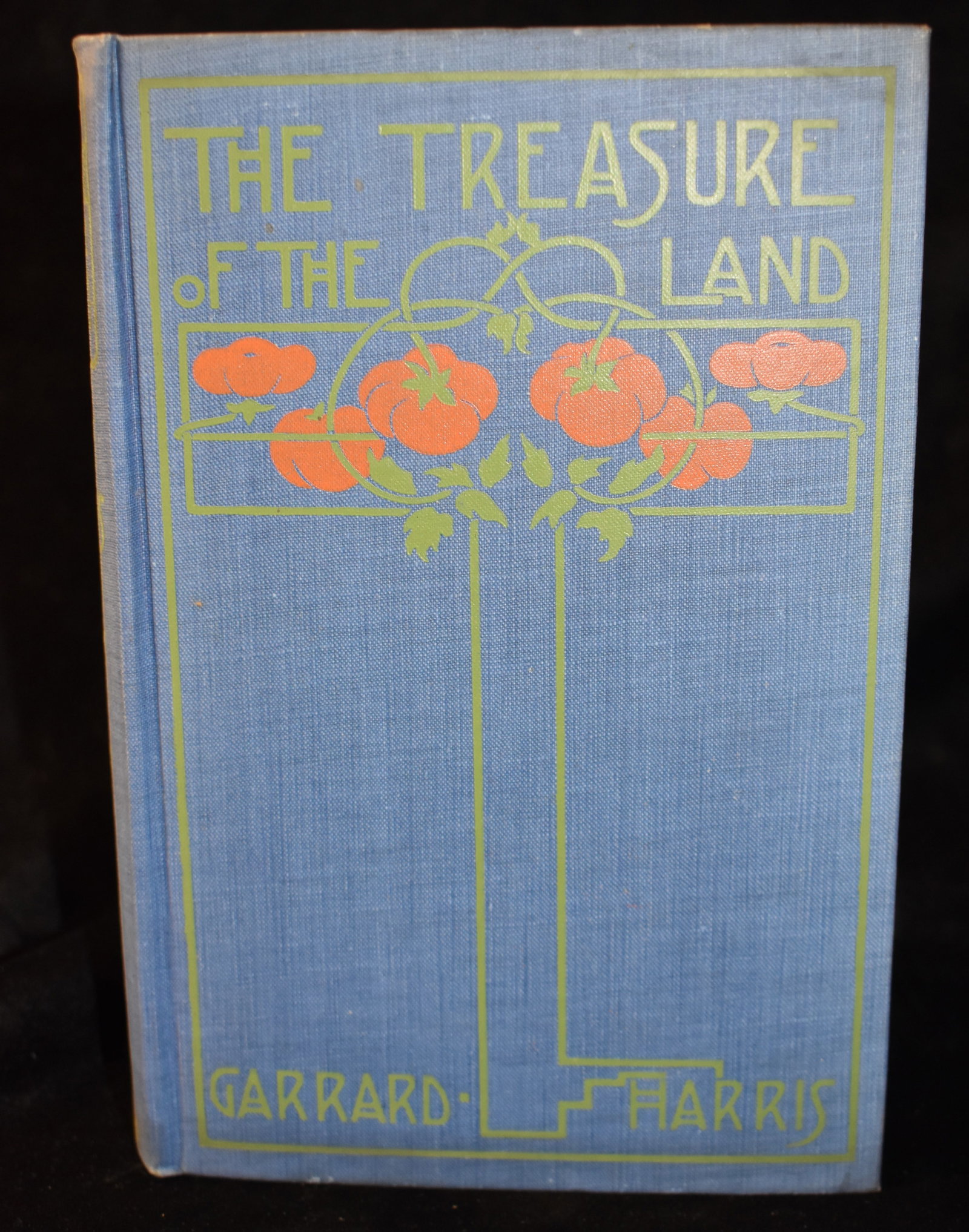 1917 The Treasure of the Land 1st Edition: The Treasure of the Land, How Alice Won Her Way by Garrard Harris. Published by Harper & brothers, 1917. 1st Edition. Very Good Condition. Publishers original blue cloth hardback with decorative orang