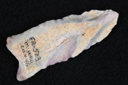 2 9/16" Colorful Dalton Found in Miller Co. Missouri Ex: Steve Lee Collection.