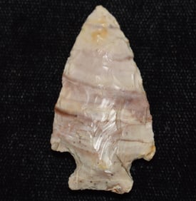 1 5/8" Colorful Bottleneck Arrowhead found in Lee County, Iowa