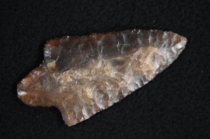 3" Knife River Chert Dickson Found in Saline Co. Missouri.  Keele & Roger's COA's.