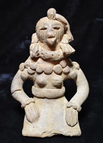 6 1/4" Pre-Columbian Mayan God or King Statue