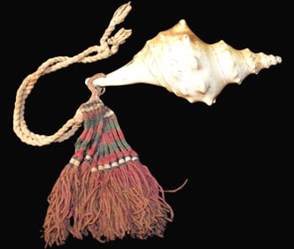 Pre-Columbian Nasca Tasseled Conch Shell