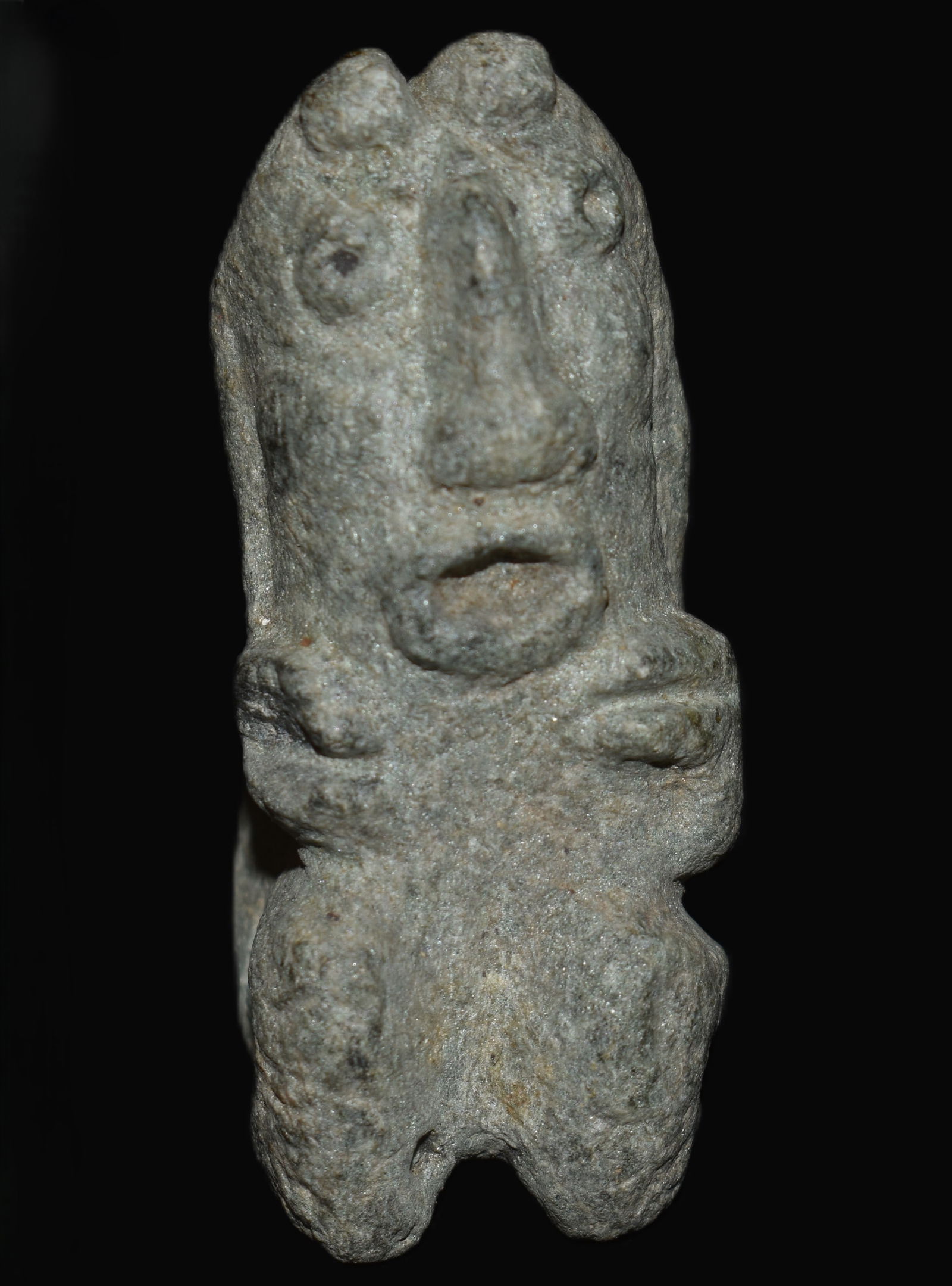 Rare Mezcala Stone Effigy THE SEATED MAN - 300 BC Pre-Columbian (1 of 7)