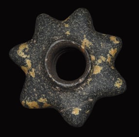 Pre-Columbian Mayan Mace Head - Made of a Porphyry Granite