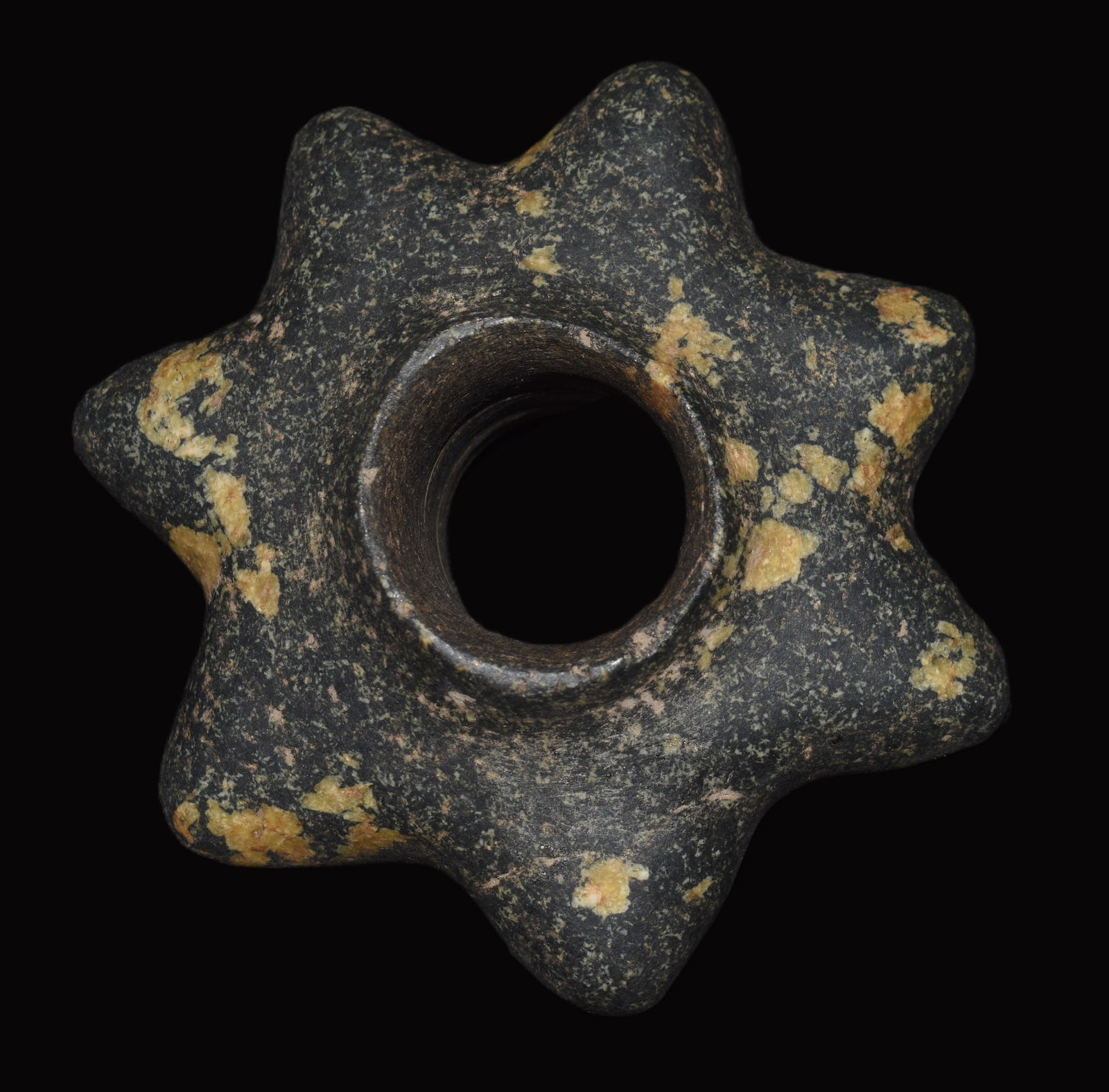 Pre-Columbian Mayan Mace Head - Made of a Porphyry Granite (1 of 9)