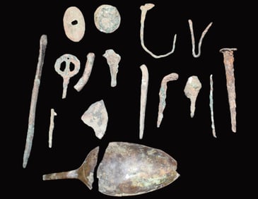Collection of Pre-Columbian to Colonial Period Copper Artifacts found in East Central South America