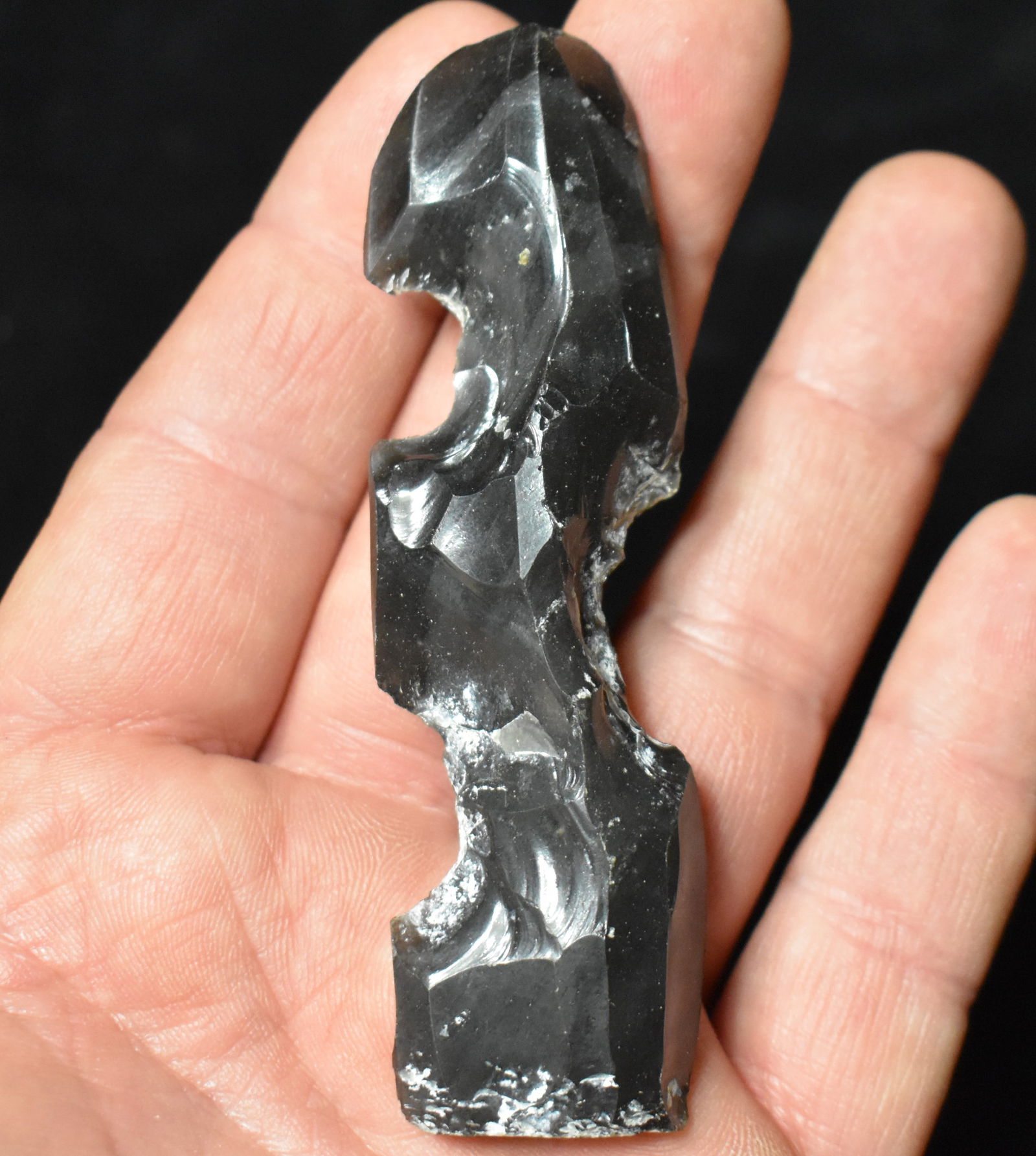 Pre-Columbian Mayan Obsidian Core Engraver or Perforator - 4" (1 of 7)
