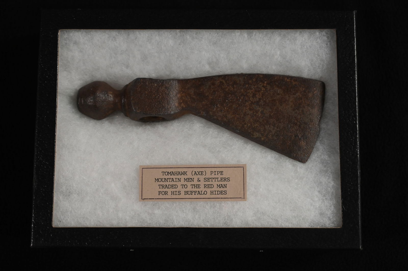 6 1/2" Tomahawk Axe Pipe in a 6 1/4" x 8 1/2" Display Case (1 of 9)