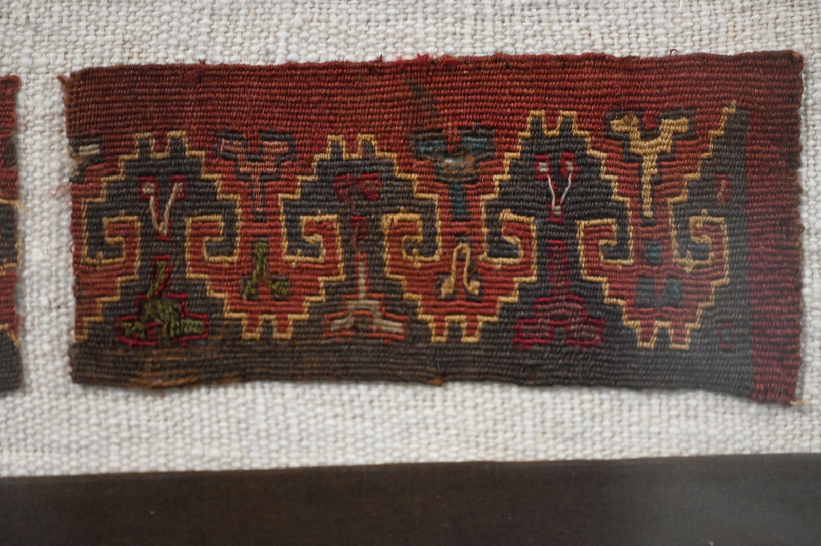 Museum Quality Tiahuanaco Ica 1000-1200 A.D. Textile in a 8" x 19" Frame. (1 of 11)