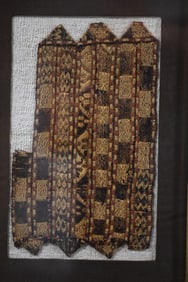 Ancient Pre-Columbian Nazca Textile in a 10" x 14 1/2" Frame.
