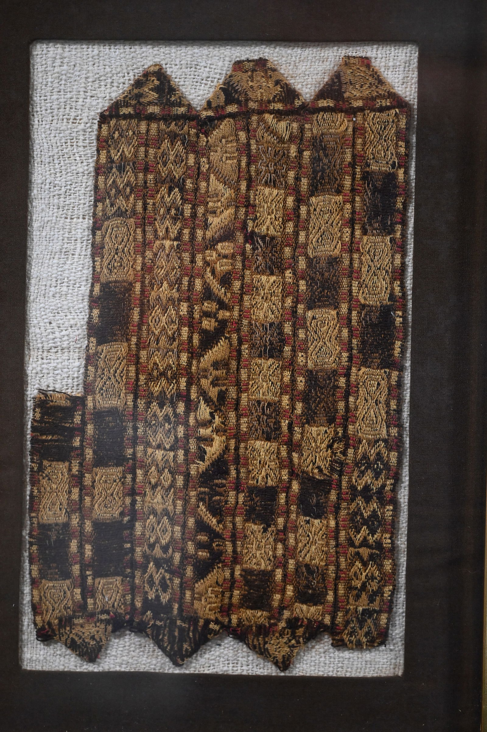 Ancient Pre-Columbian Nazca Textile in a 10" x 14 1/2" Frame. (1 of 11)
