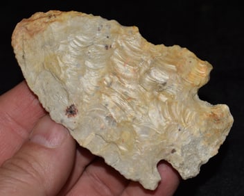 Large 3 5/8" River Patinated Hopewell Arrowhead found in Pettis County, Missouri