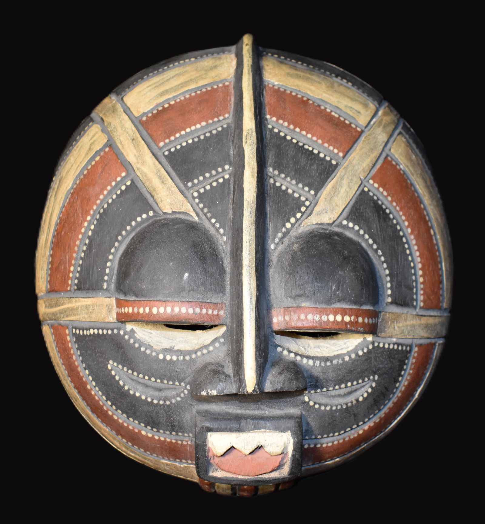 Vintage Baluba Congo Moon Mask - Hand Crafted African Tribal Mask (1 of 7)