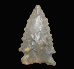 1 5/8" Hornstone Pinetree Arrowhead found in Vermillion County, Illinois