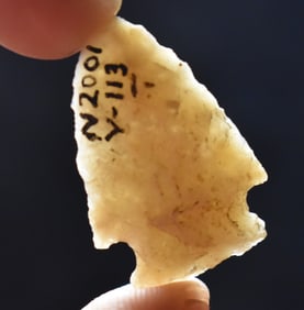 1 1/4" Highly Translucent Koster Arrowhead found in Vermillion County, Illinois