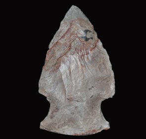 2 1/8" Colorful Gibson Arrowhead found in Vermillion County, Illinois
