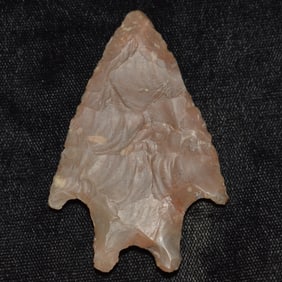 2 1/2" Basal Double Tang Arrowhead found in Central Texas