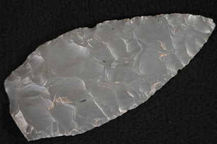 4 1/8" Red Ochre Blade made out of hornstone. Found in Illinois.