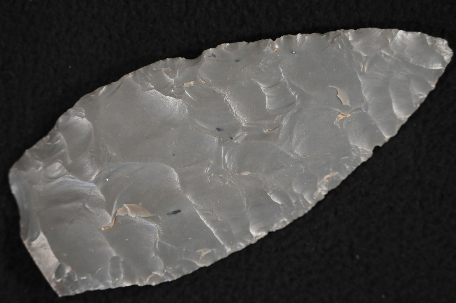 4 1/8" Red Ochre Blade made out of hornstone. Found in Illinois. (1 of 4)