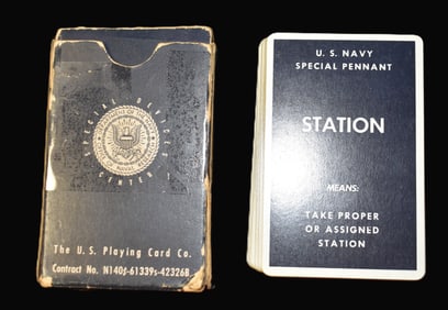 Navy and International Code Flag Cards Device 5LL1 (70) cards - 1950's