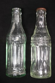 Coca Cola 6 Star Jefferson City MO Vintage Bottle & J.J. Flyn Quincy ILL Vintage Bottle 7 3/4" Tall.