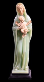 Sculpture by G. Rugeri for the Bianchi Collection in Italy of Mary holding Baby Jesus. Made of a