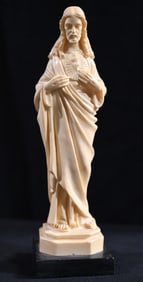 Sculpture by A. Santini of Jesus " The Sacred Heart of Jesus"