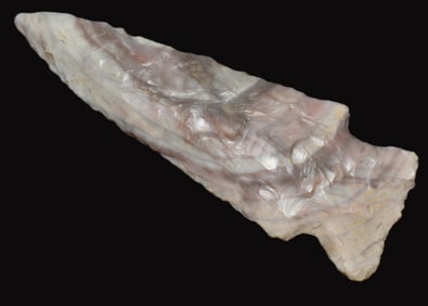3 1/4" Colorful Mozarkite Hopewell Arrowhead found in Pulaski County, Missouri