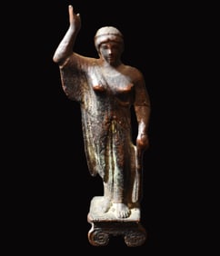 Bronze Votive Statue Dedicated to Athena 500-475 BC