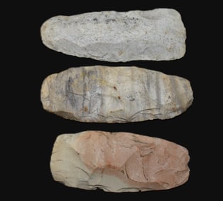 3 Chert Celts or Diggers found in Pulaski County, Missouri by Tony Rickerson