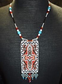 Native American Hand Crafted Beadwork Necklace