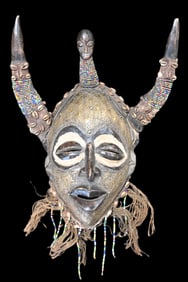 Highly Detailed Chokwe Mask from the Congo, Africa - Mid to Late Century