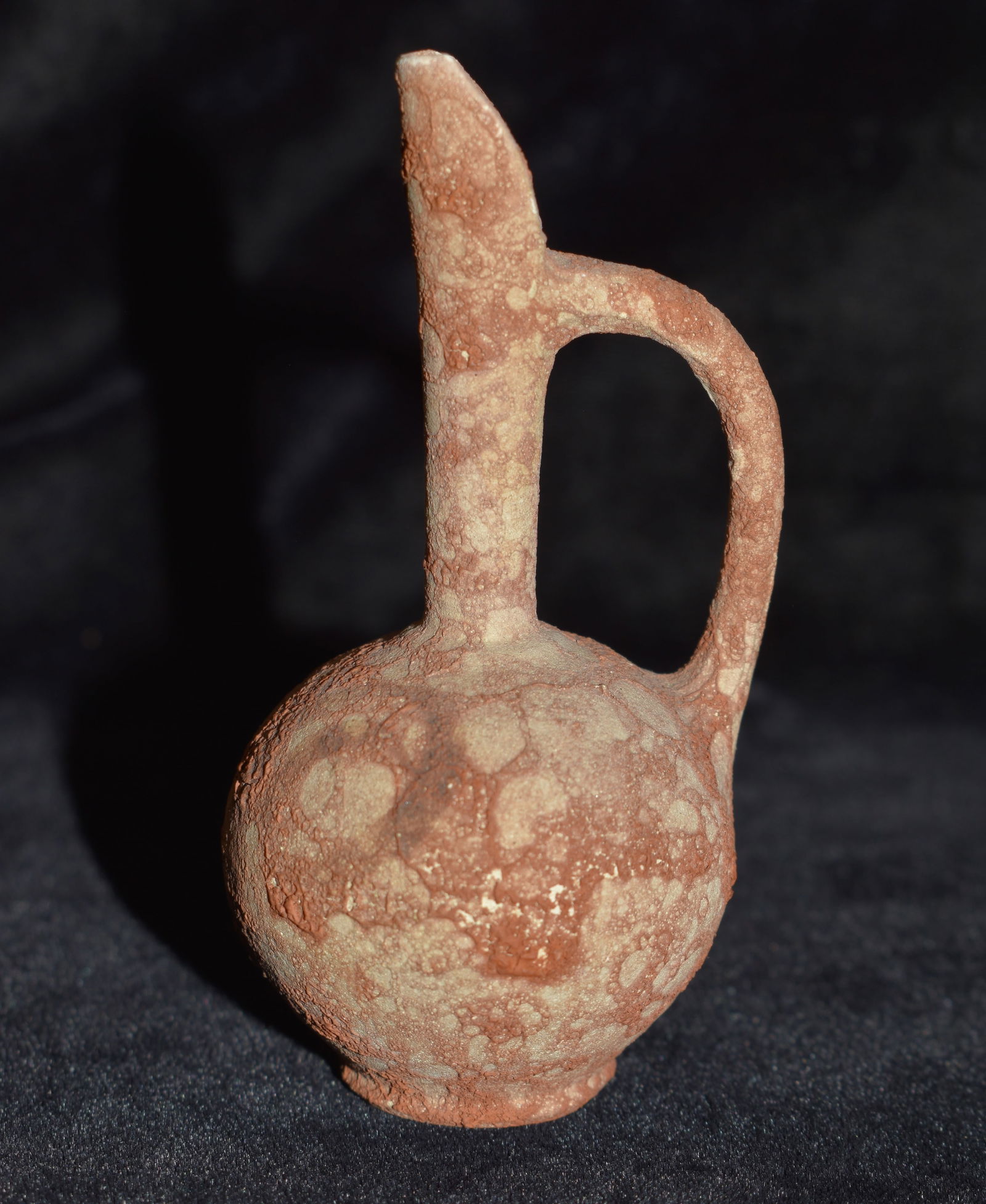 3 5/8" Ancient Miniature Egyptian Pottery Pitcher (1 of 8)