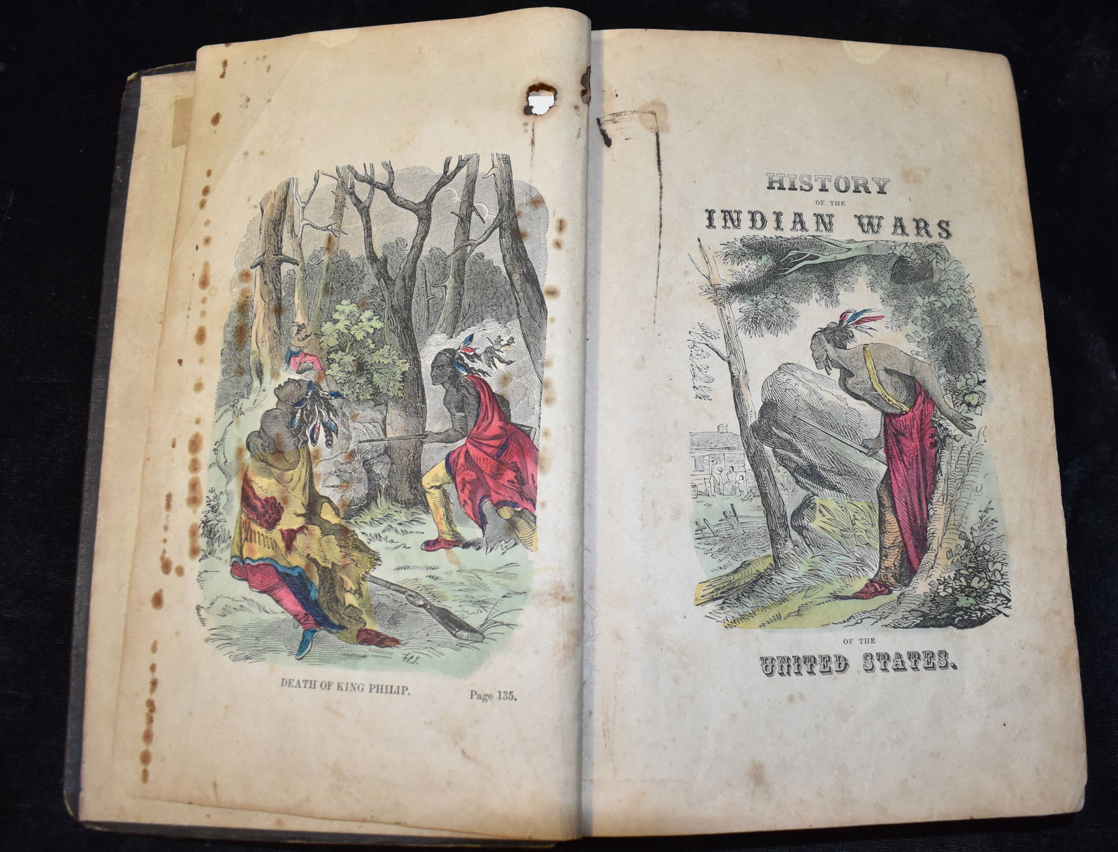 1853 Indian Wars of the United States, From the Discovery to the Present Time by William Moore: Indian Wars of the United States, From the Discovery to the Present Time by Moore, William V. Published by Leary & Getz 1853. Publishers original dark green or black cloth hardback w/ gold gilt. Cover