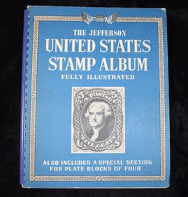 The Jefferson United States Stamp Album loaded with old stamps 1850's to 1950's
