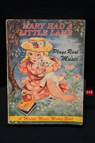 Mary Had A Little Lamb Mattel Wind-up Music Maker Book in working order 7" long.