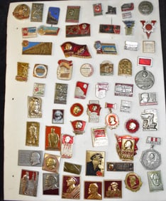 Vintage Collection of Soviet Era Russian Pins or Brooch's - Soviet Memorabilia