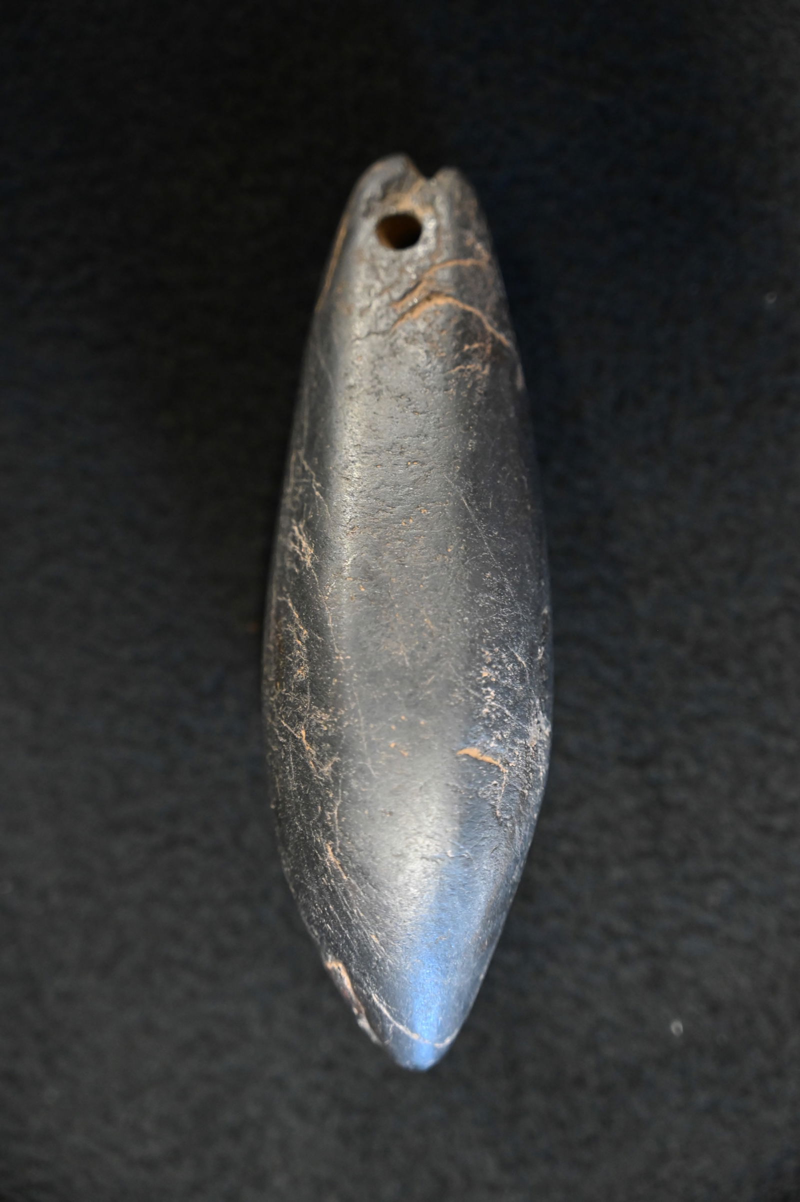 3 3/4" Drilled Hematite Plummet Modern Made. (1 of 5)