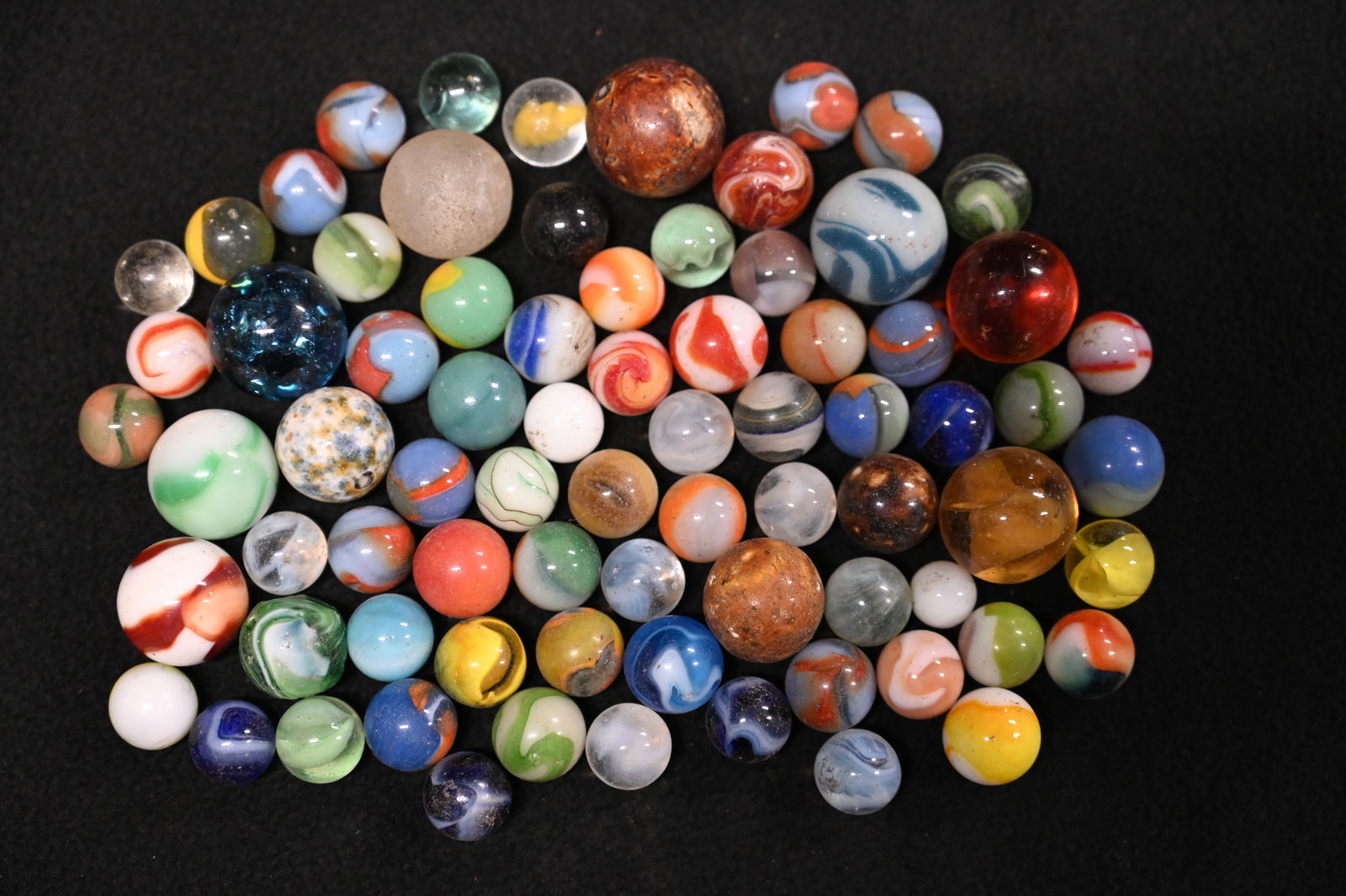Bag Full of Vintage Marbles.: Bag Full of Vintage Marbles.