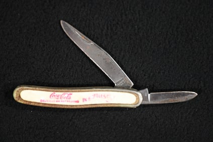 Colonial Coca Cola 2 Blade Advertisement Pocket Knife.