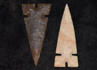 2 Large Cahokia's - Modern Made of Knife River and Burlington Chert
