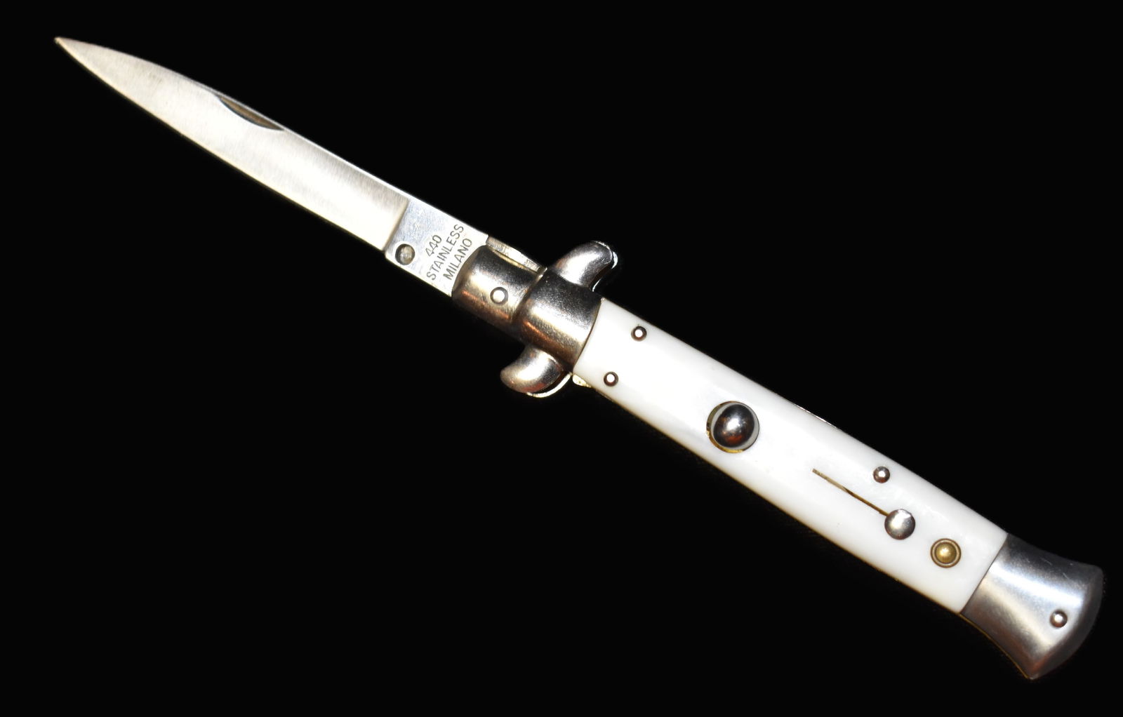 8 5/8" Stiletto Switchblade Knife Milano 440 (1 of 7)