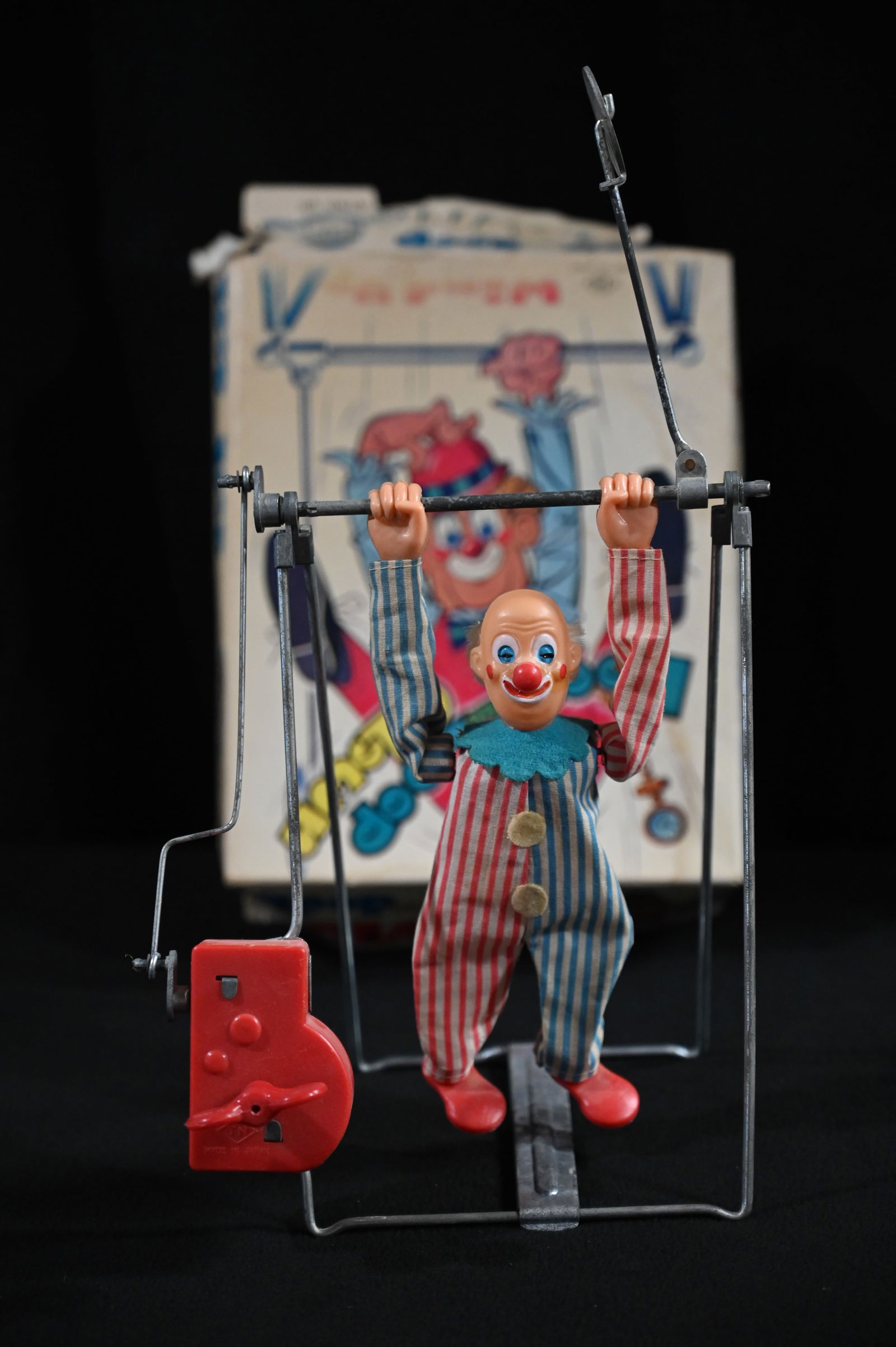 Vintage Wind Up Loop the Loop Clown 1960's in working condition with half the box made in Japan by (1 of 6)