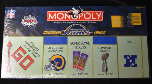 Monopoly St. Louis Rams Collector's Edition - New Factory Sealed 2000