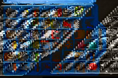 48 Hot Wheels Cars in a Plastic Carrying Case.: 48 Hot Wheels Cars in a Plastic Carrying Case.